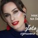 makijaż świąteczny makijaż na święta czerwone usta czarna kreska złote powieki