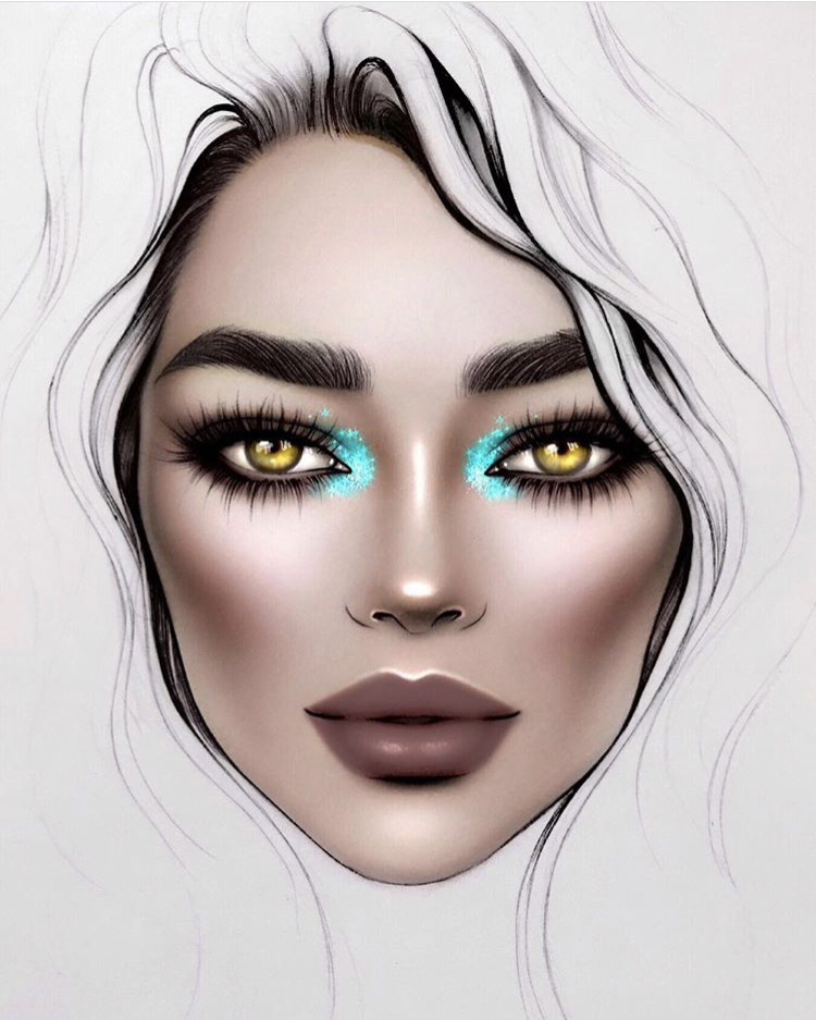 facechart by @milk1422 makijaż inspirowany inspired makeup look facechart by @milk1422 makijaż inspirowany inspired makeup look