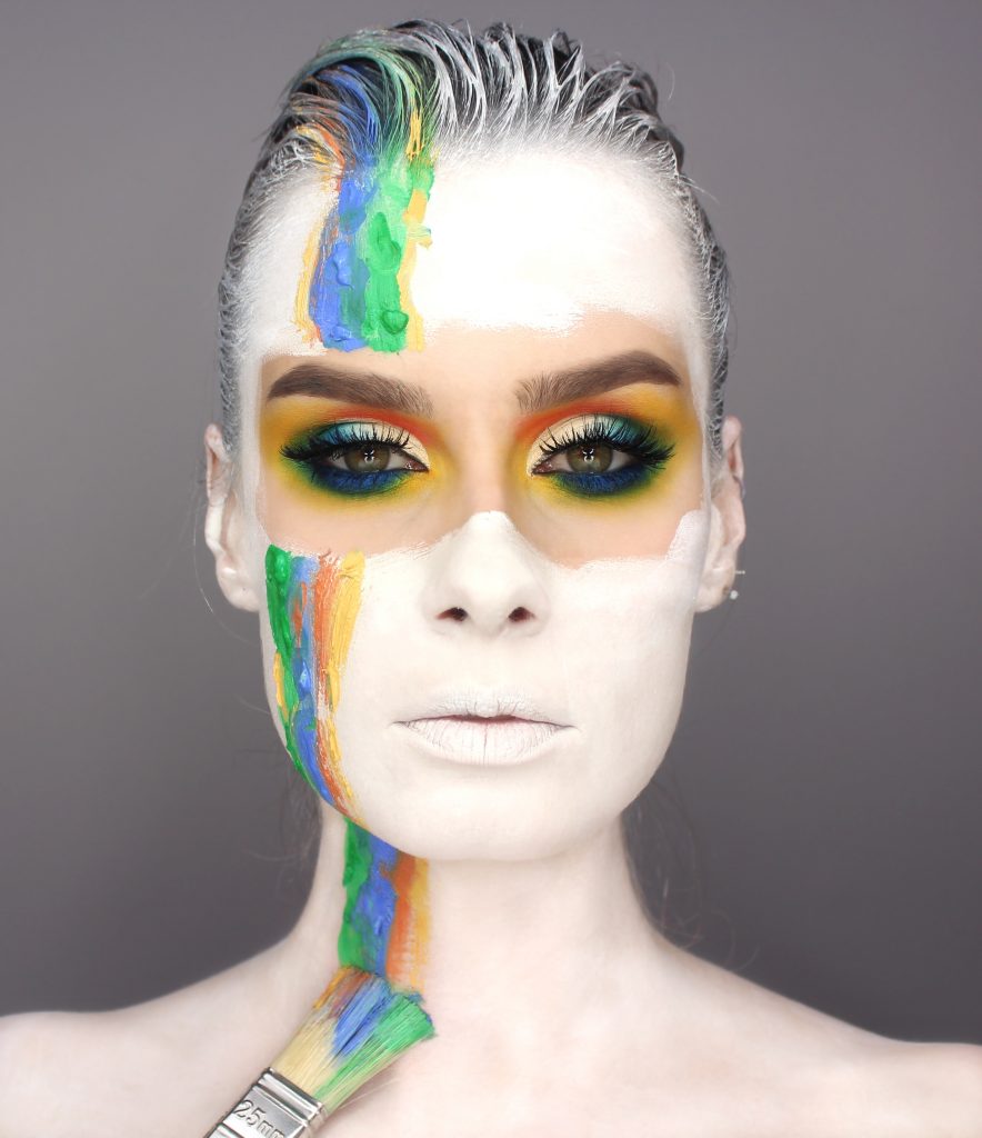 Zmalowana - makijaż inspirowany, artystyczny, kolorowy makijaż facepainting