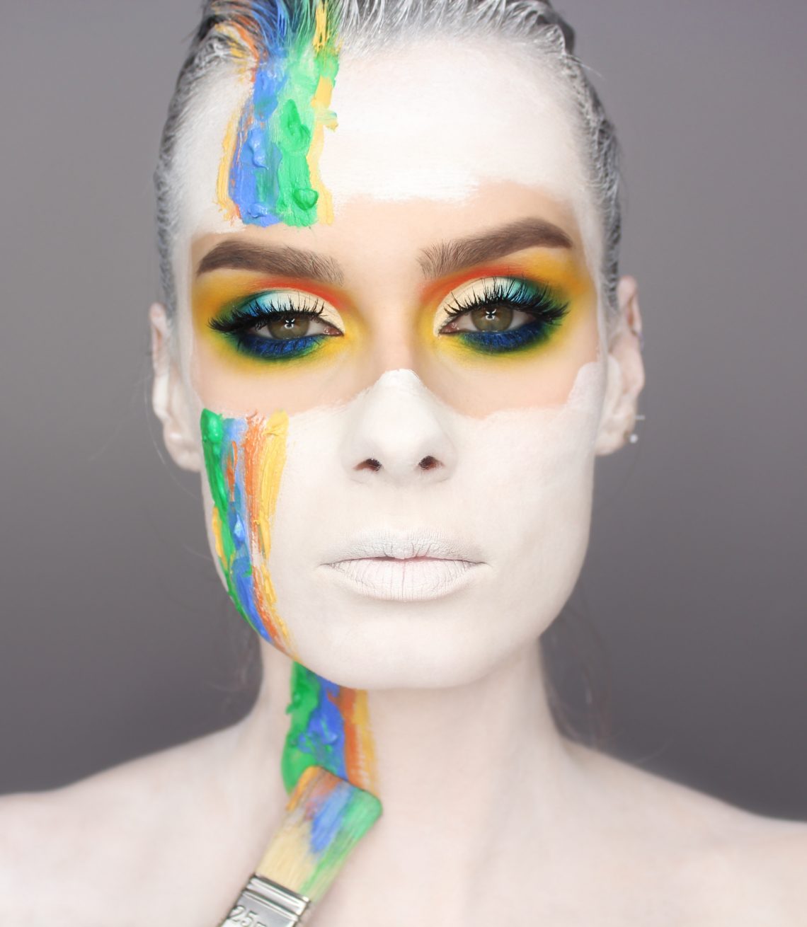Zmalowana - makijaż inspirowany, artystyczny, kolorowy makijaż facepainting
