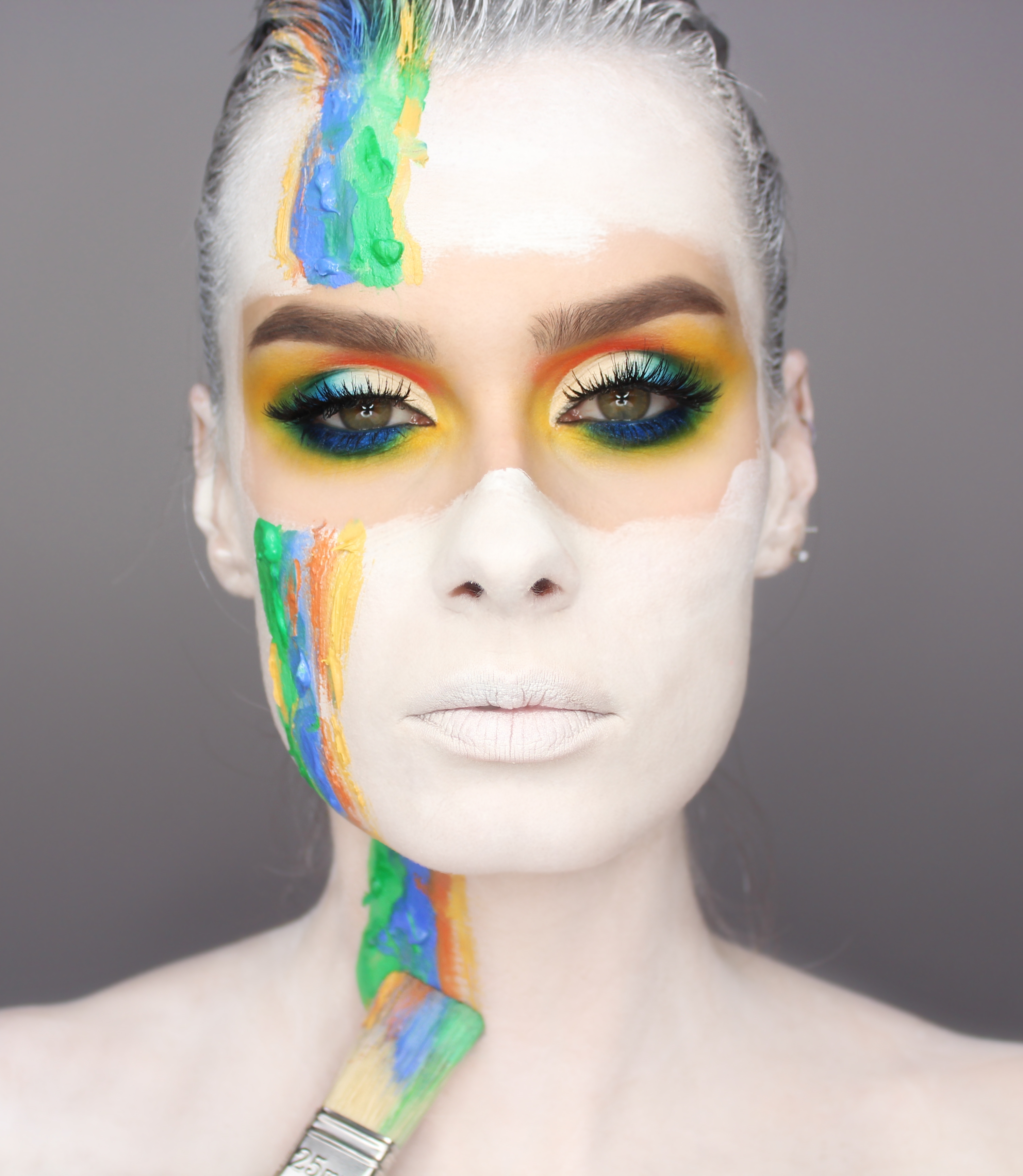 Zmalowana - makijaż inspirowany, artystyczny, kolorowy makijaż facepainting